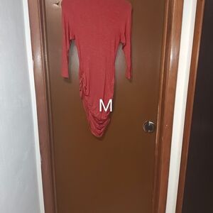 Red Ruched Dress